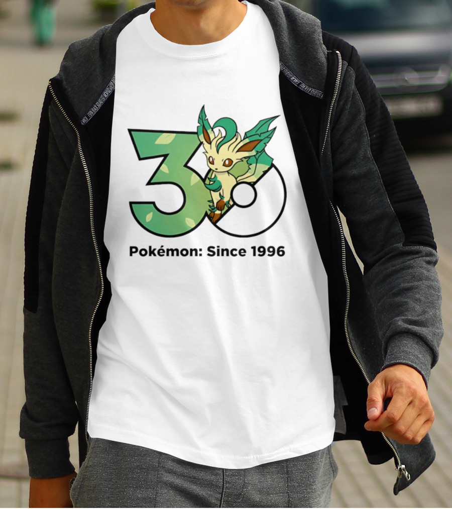 Leafeon Pokemon 30th Anniversary Since 1996 T-Shirt