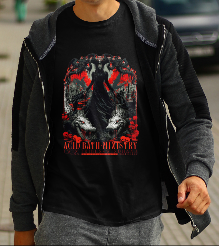 Acid Bath Ministry Twin Tribes Windhand Red Rocks Amphitheatre Event Morrison CO September 15 2026 T-Shirt