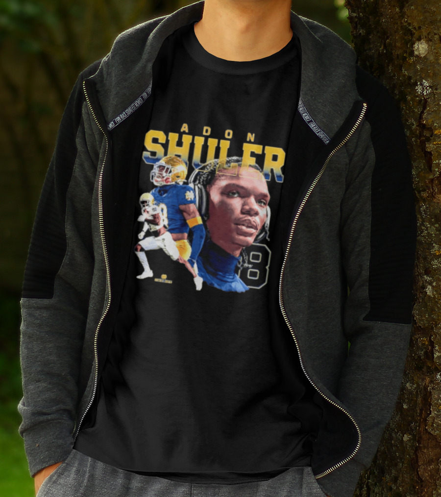 Adon Shuler 8 Notre Dame NCAA Football Player T-Shirt