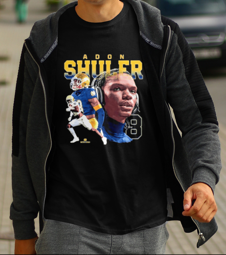 Adon Shuler 8 Notre Dame NCAA Football Player T-Shirt