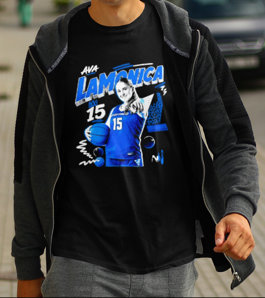 Ava LaMonica 15 Buffalo Bulls NCAA Women's Basketball Player Jersey Number T-Shirt