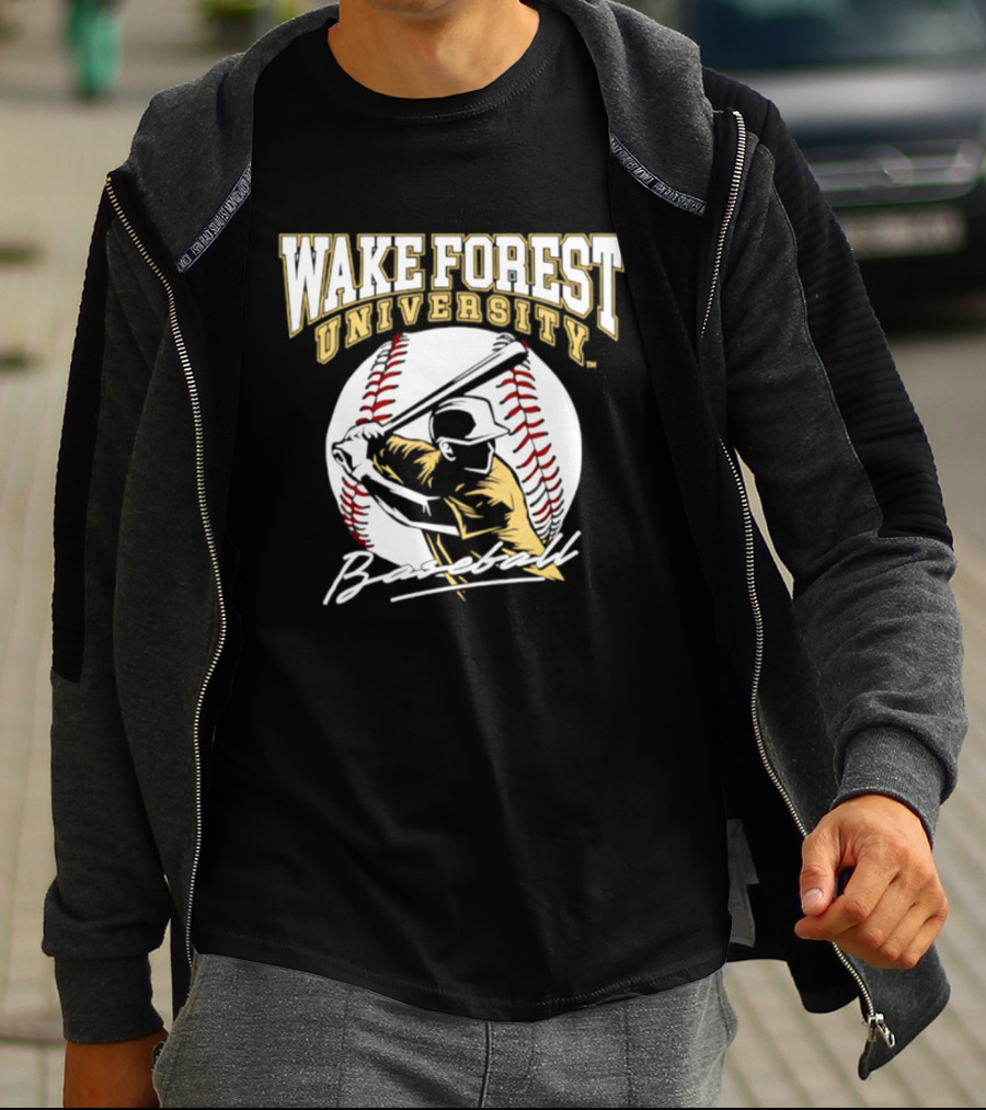 Wake Forest University Baseball Boston Torres Player Name T-Shirt