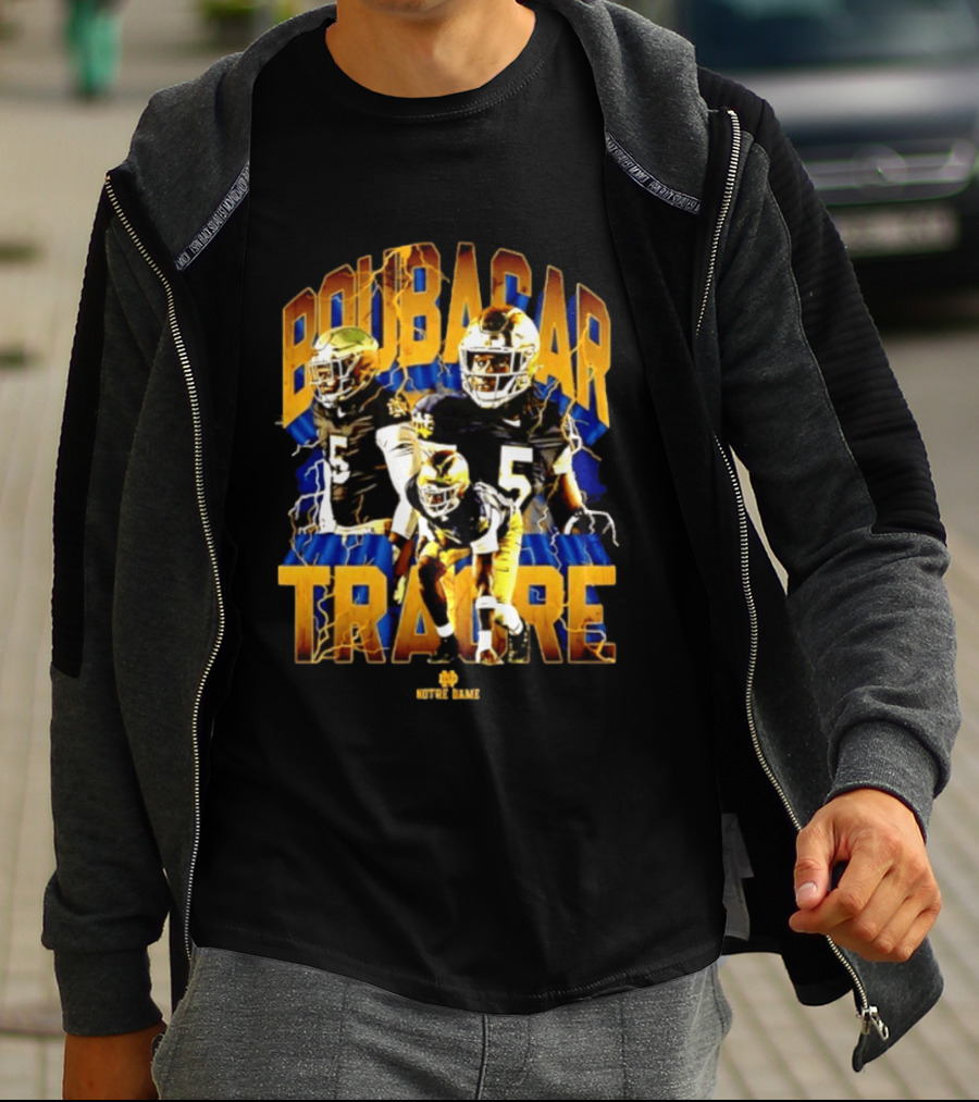 Boubacar Traore 5 Notre Dame NCAA Football Player Notre Dame T-Shirt