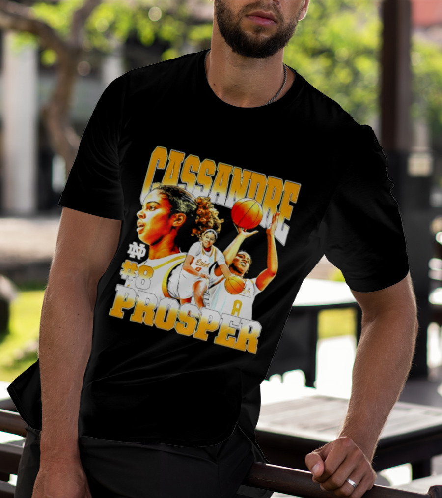 Cassandre Prosper 0 Notre Dame Women's Basketball 8 NCAA Player T-Shirt