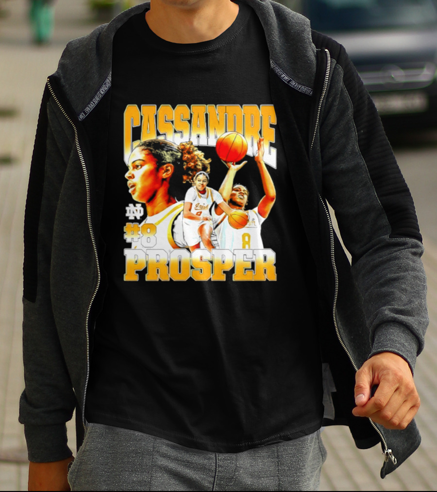 Cassandre Prosper 0 Notre Dame Women's Basketball 8 NCAA Player T-Shirt