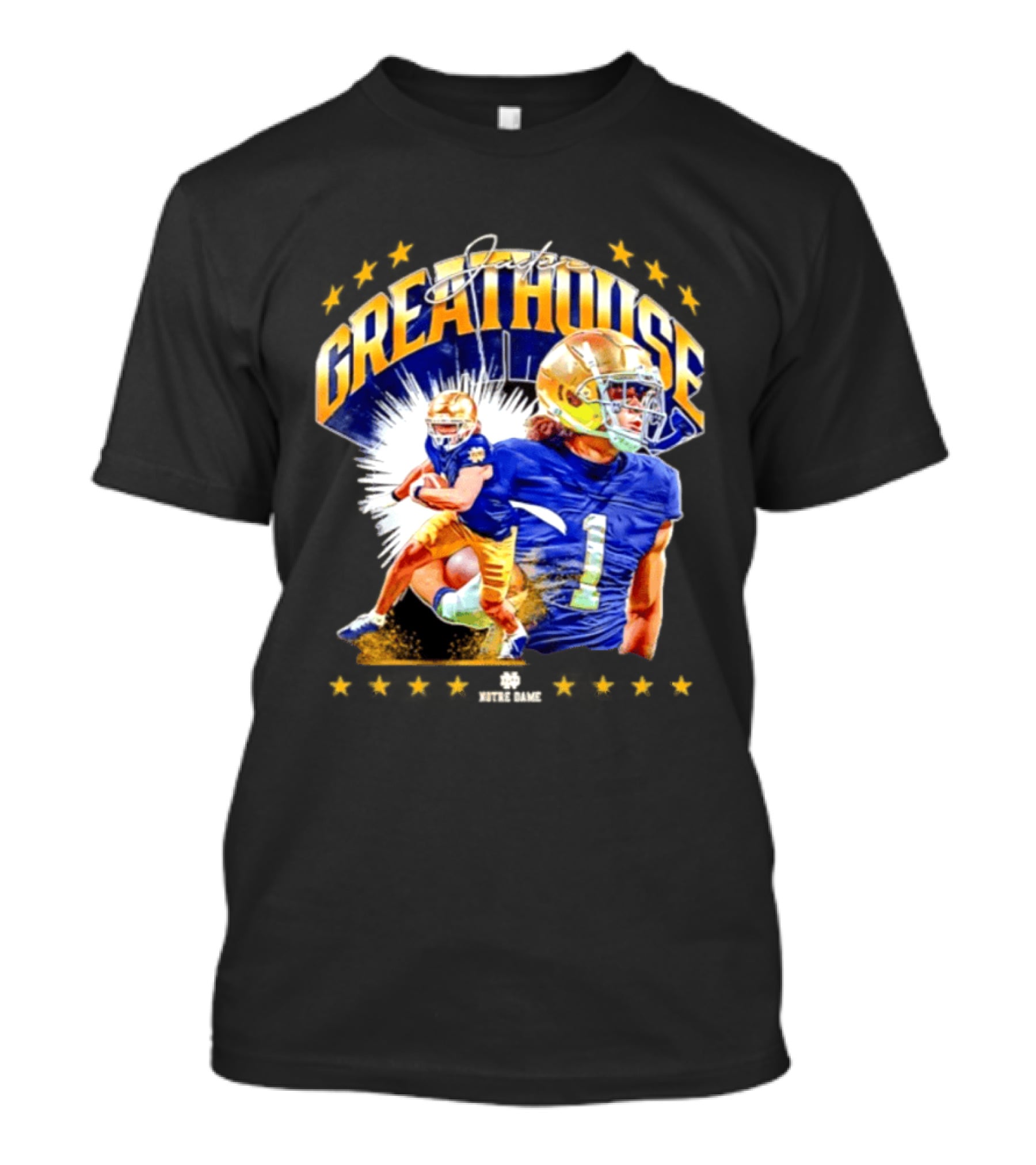 Jaden Greathouse Notre Dame NCAA Football Player Number 1 T-Shirt