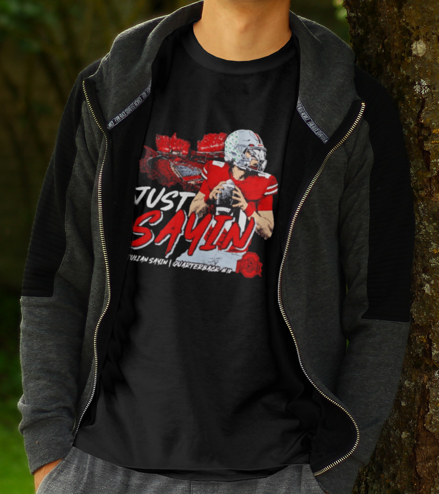 Ohio State Buckeyes Football Quarterback Just Sayin 10 T-Shirt