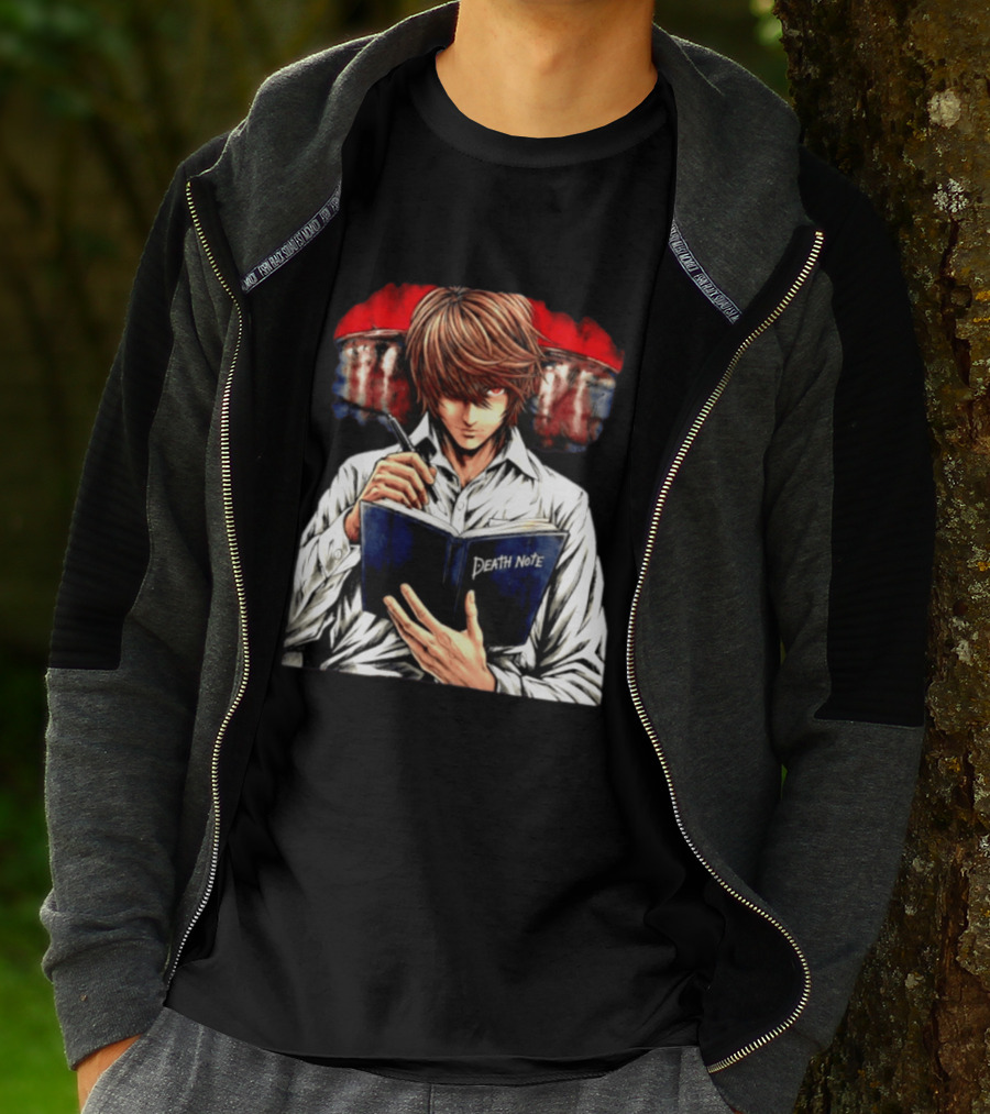 Light Yagami Intense Look Death Note Anime Fan Favorite T-Shirt