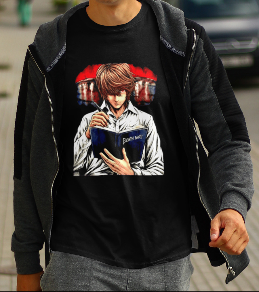 Light Yagami Intense Look Death Note Anime Fan Favorite T-Shirt