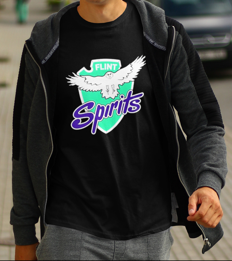Flint Spirits Eagle Shield Vintage Sports Team T-Shirt