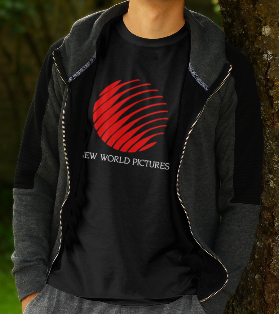New World Pictures Film Production Classic Cinema Red Spiral T-Shirt
