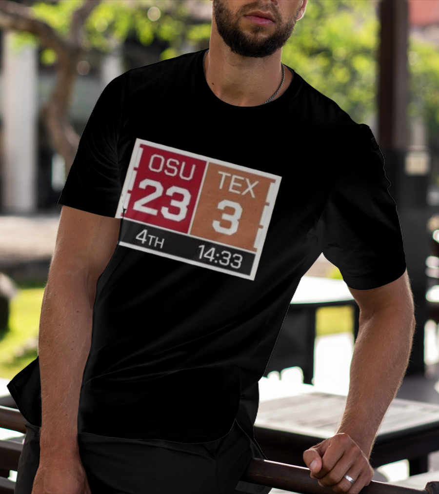 Ohio State Buckeyes Vs Texas Longhorns Scoreboard Comeback Victory 2026 T-Shirt