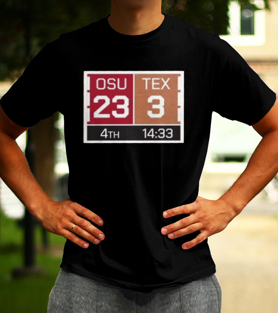 Ohio State Buckeyes Vs Texas Longhorns Scoreboard Comeback Victory 2026 T-Shirt