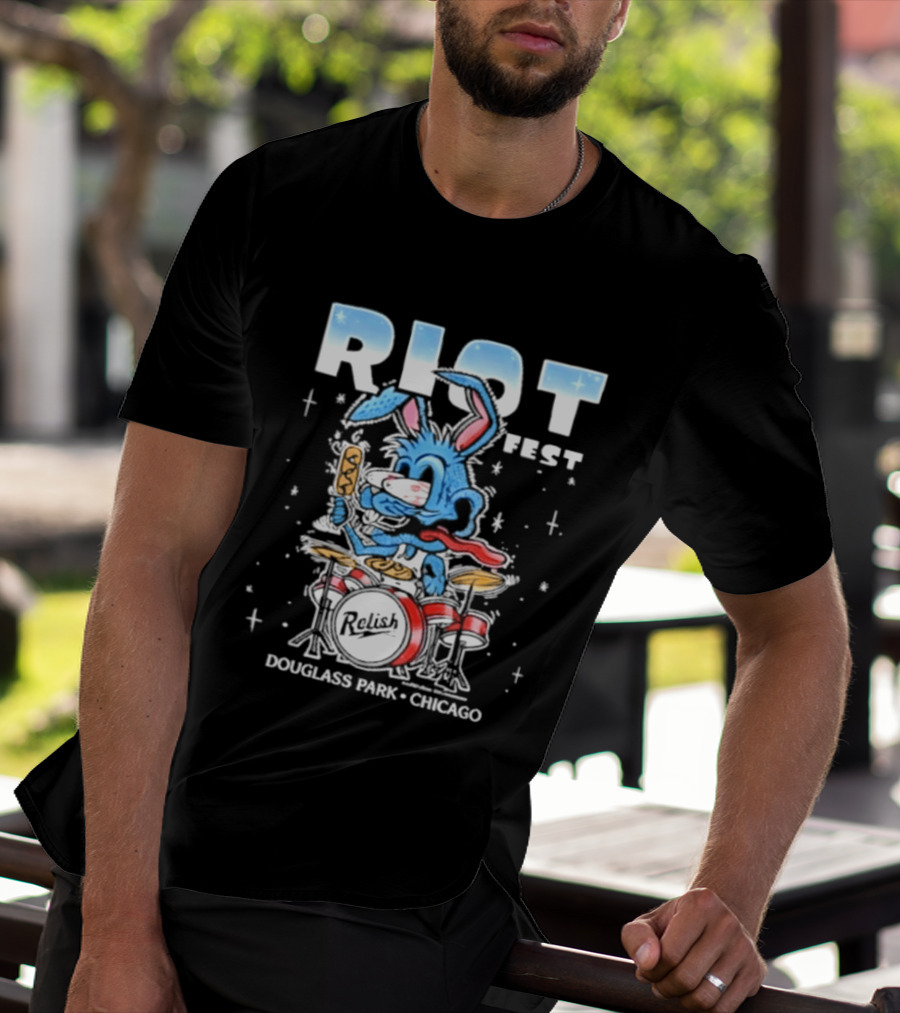 Riot Fest 2026 Douglass Park Chicago Exclusive Bunny Drummer September 18 20 2026 T-Shirt