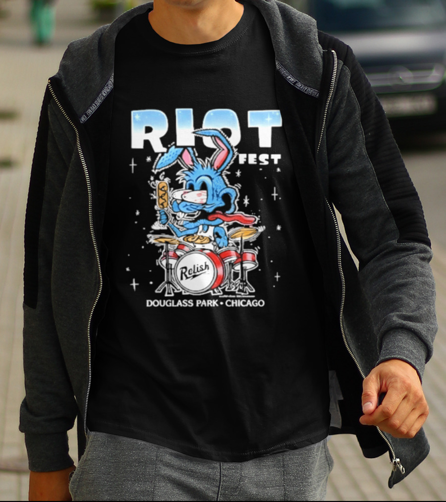 Riot Fest 2026 Douglass Park Chicago Exclusive Bunny Drummer September 18 20 2026 T-Shirt