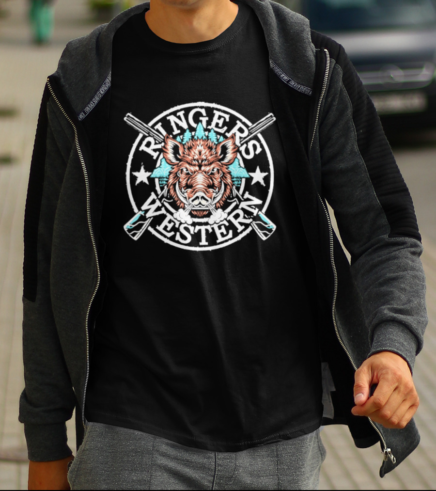 Ringers Western Boar Wild Hog Country Clothing Rustic Wildlife T-Shirt