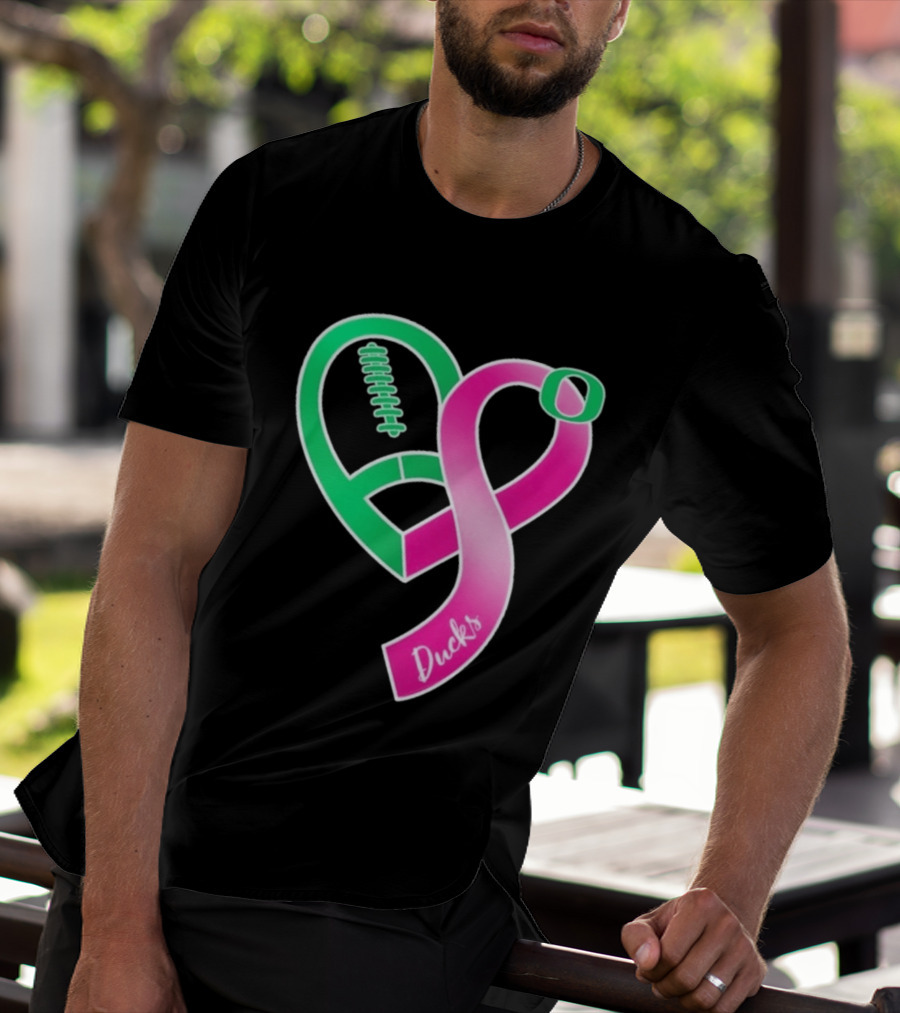 Oregon Ducks Pink Ribbon Breast Cancer Awareness 2026 T-Shirt