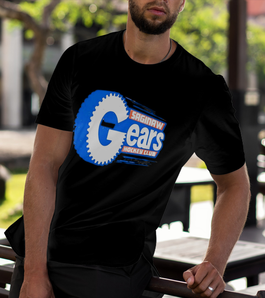 Saginaw Gears Hockey Club IHL Retro Team T-Shirt