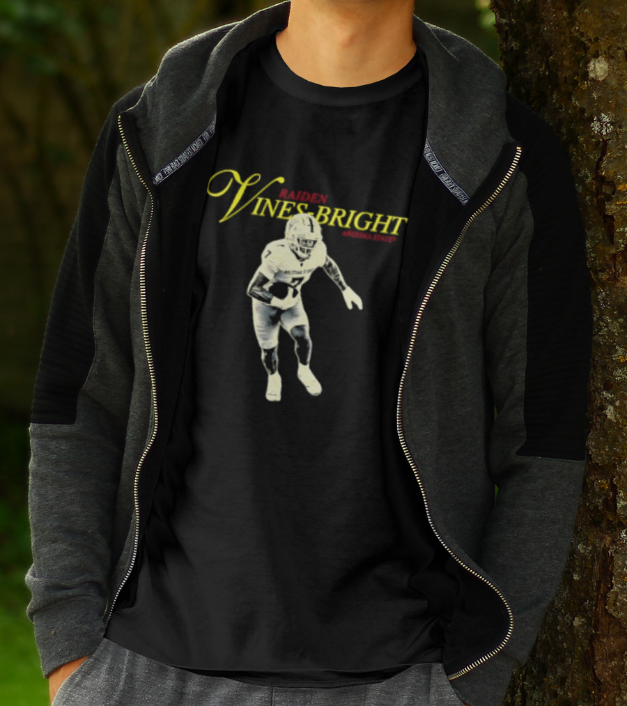 Raiden Vines Bright 7 Arizona State NCAA Football Player T-Shirt
