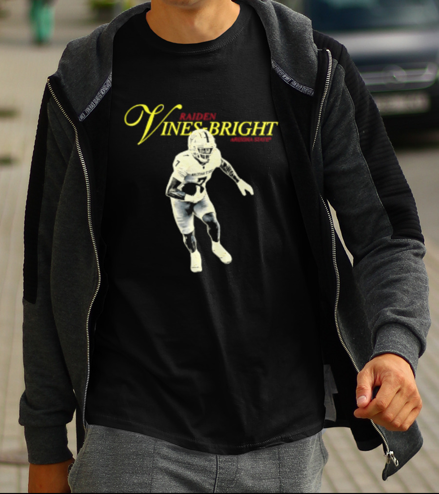 Raiden Vines Bright 7 Arizona State NCAA Football Player T-Shirt