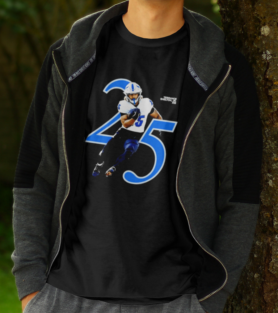 Terrance Shelton Jr 25 Buffalo Bulls NCAA Football Player Jersey Number T-Shirt