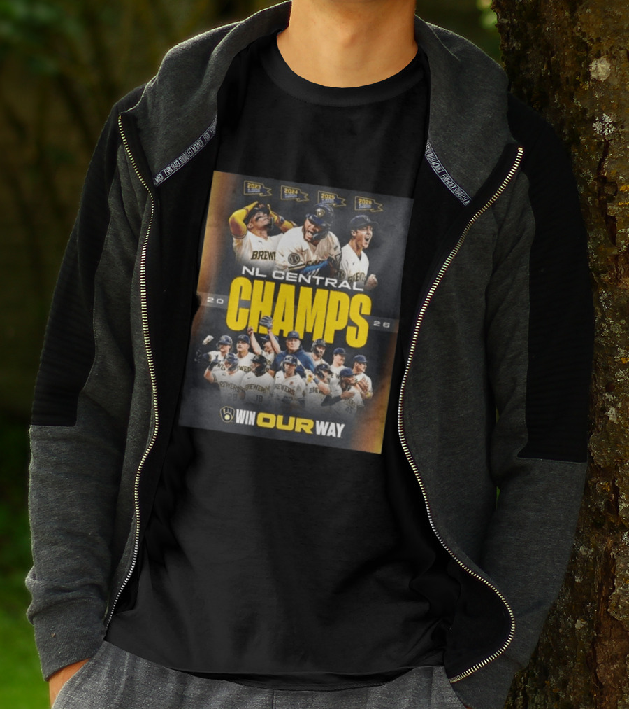 Brewers NL Central Champs 2026 Win Our Way T-Shirt