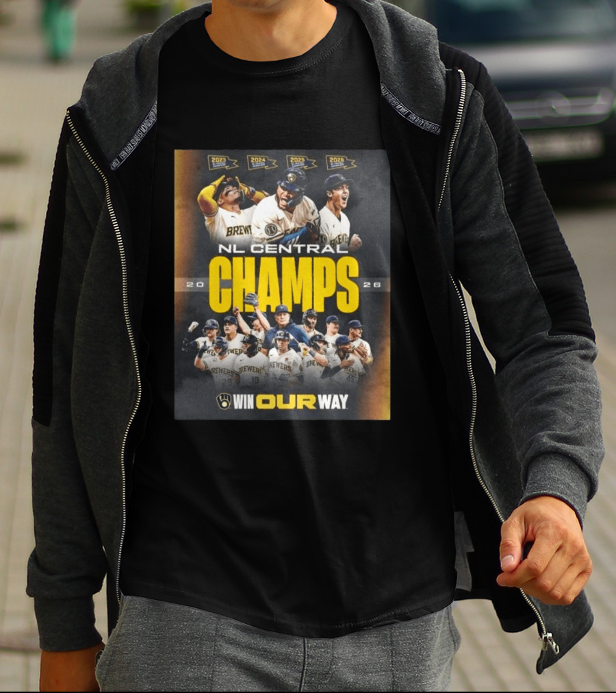 Brewers NL Central Champs 2026 Win Our Way T-Shirt