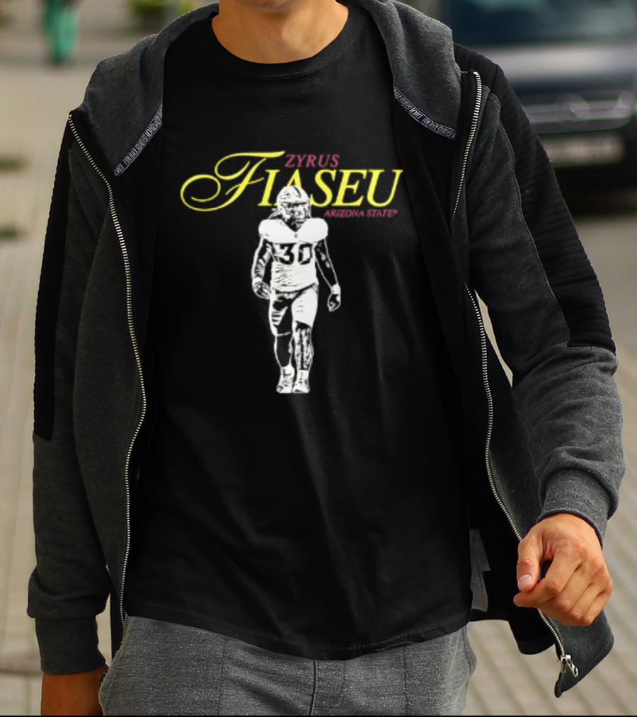 Zyrus Fiaseu 30 Arizona State Football Player T-Shirt
