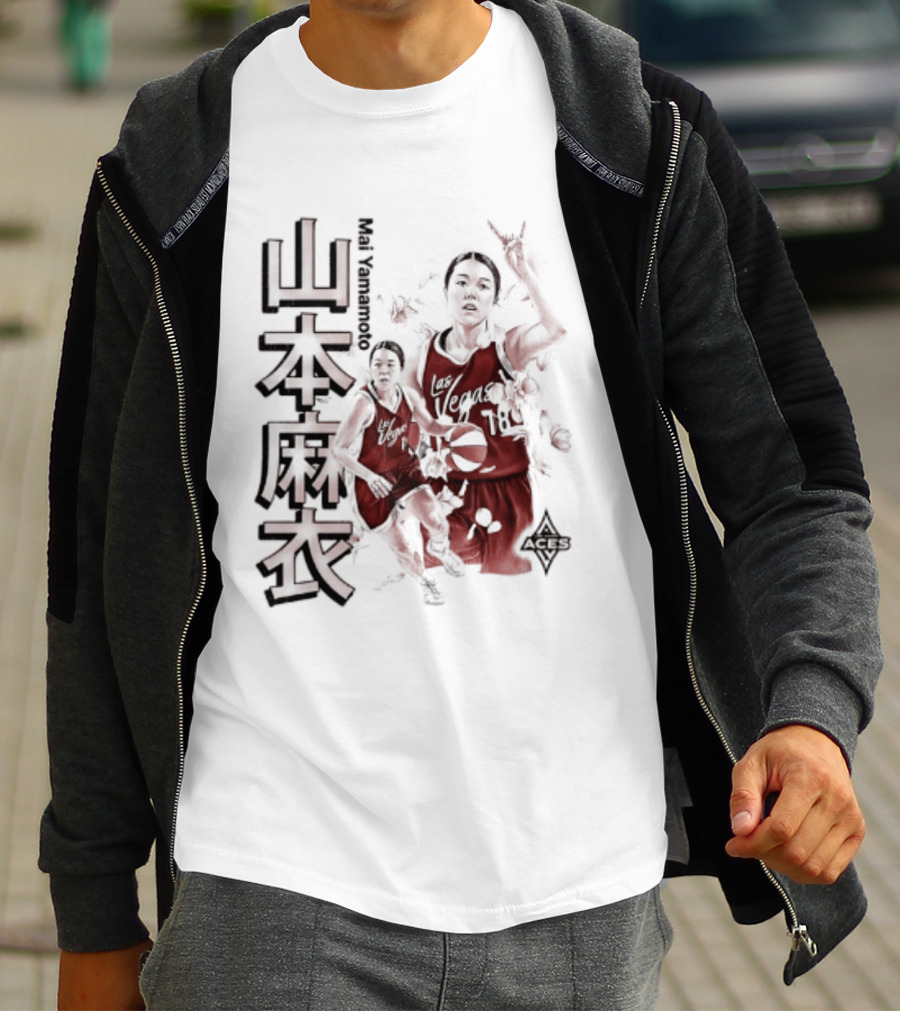 Mai Yamamoto Las Vegas Aces Cherry Blossom Basketball Japanese T-Shirt