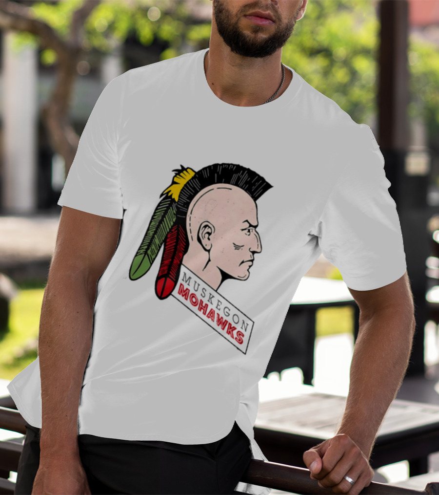 Muskegon Mohawks IHL Minor League Hockey Vintage Team T-Shirt