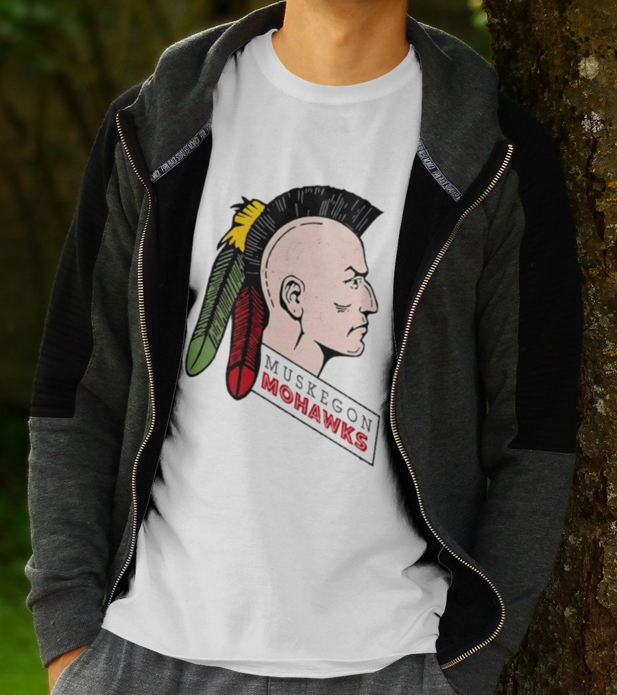 Muskegon Mohawks IHL Minor League Hockey Vintage Team T-Shirt