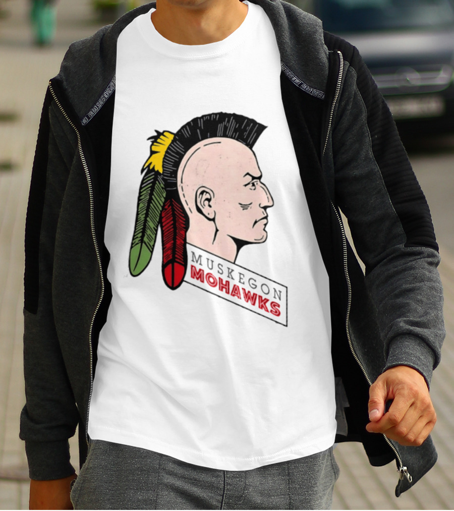 Muskegon Mohawks IHL Minor League Hockey Vintage Team T-Shirt