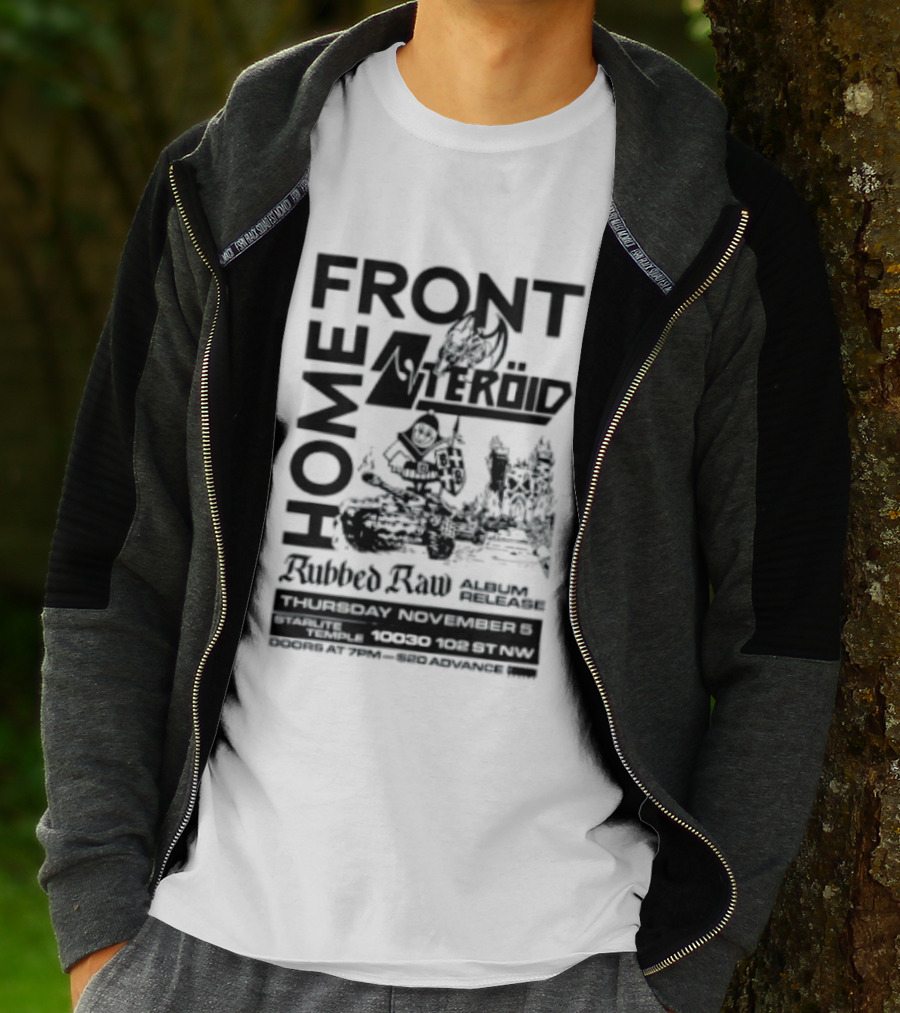 FRONT Asteroid Home Rubbed Raw August Release Starlite Temple T-Shirt