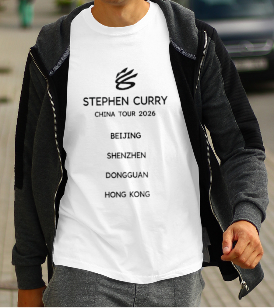 Stephen Curry China Tour 2026 Beijing Shenzhen Dongguan Hong Kong T-Shirt