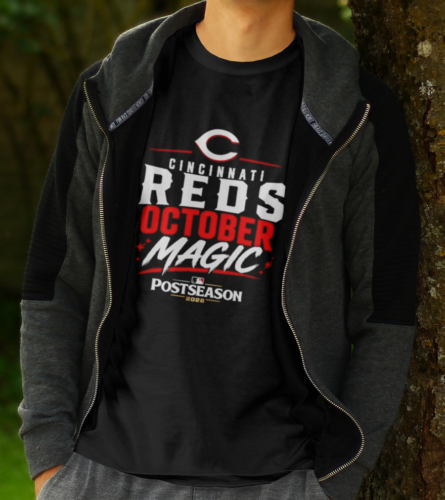 Cincinnati Reds October Magic 2026 MLB Postseason T-Shirt