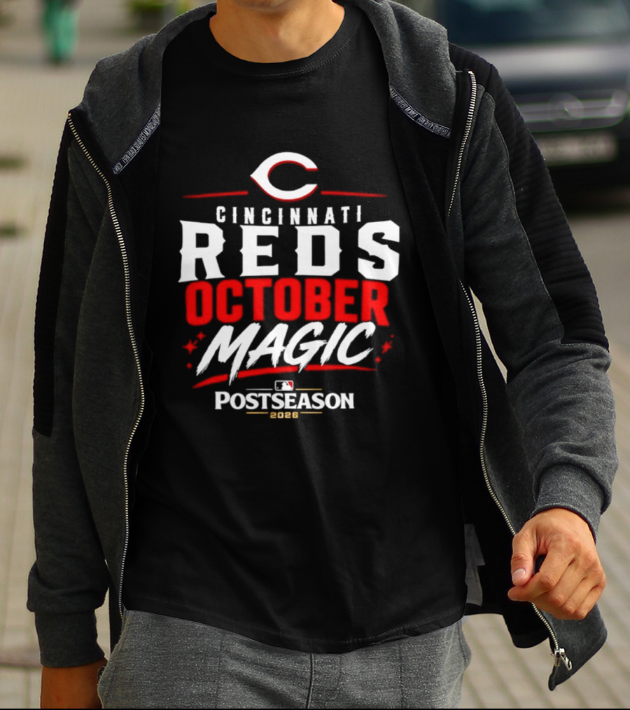 Cincinnati Reds October Magic 2026 MLB Postseason T-Shirt