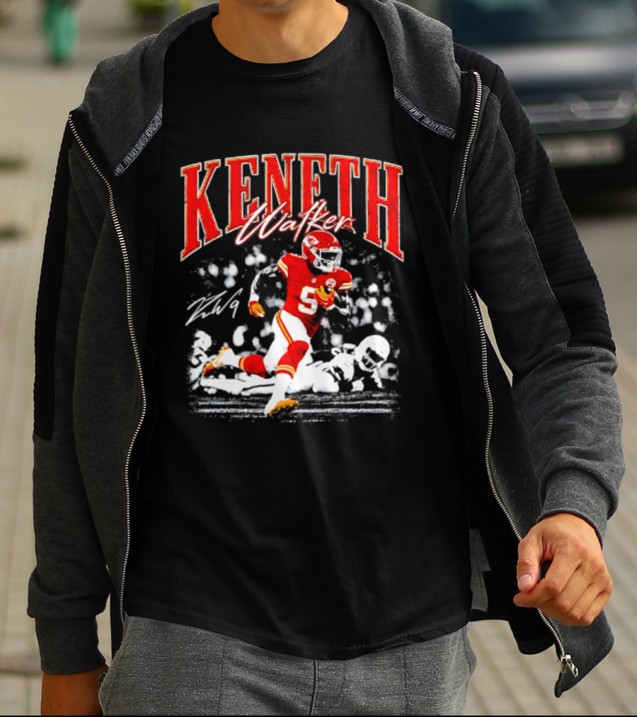 Keneth Walker Kansas City Chiefs Running Football Player T-Shirt
