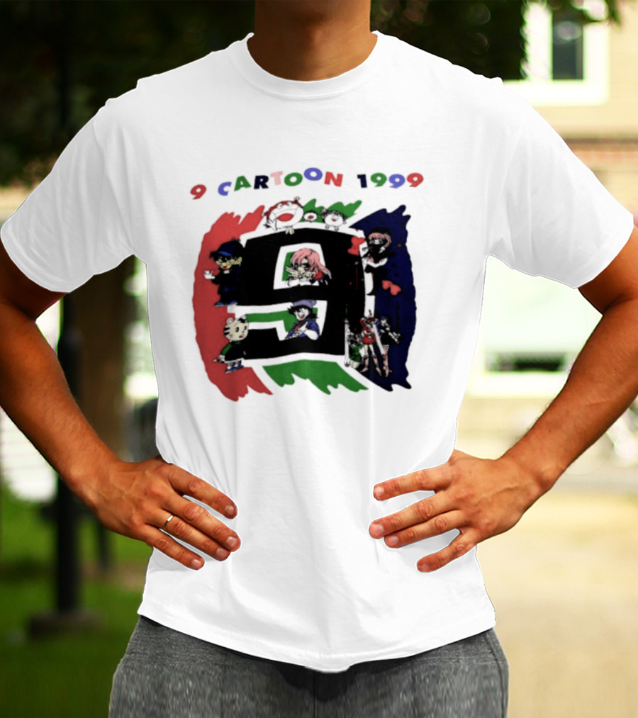 9 Cartoon 1999 Anime Characters Nostalgia T-Shirt
