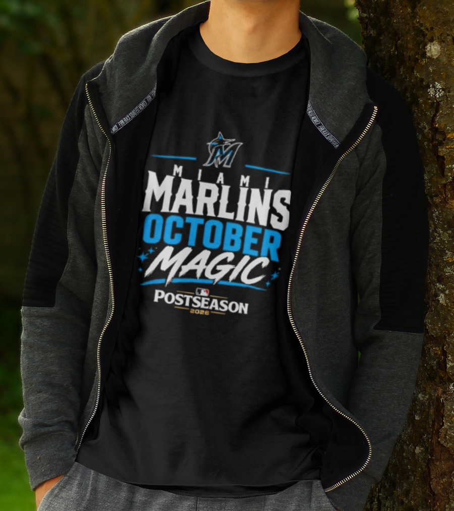 Miami Marlins October Magic 2026 MLB Postseason Celebration T-Shirt