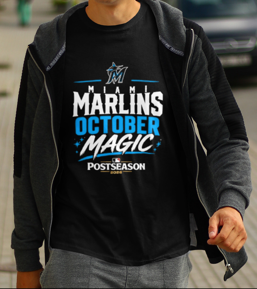 Miami Marlins October Magic 2026 MLB Postseason Celebration T-Shirt