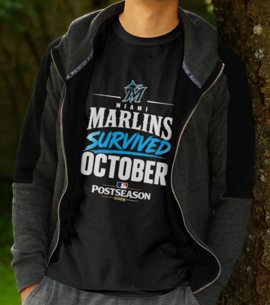 Miami Marlins Survived October 2026 MLB Postseason Victory Celebration T-Shirt