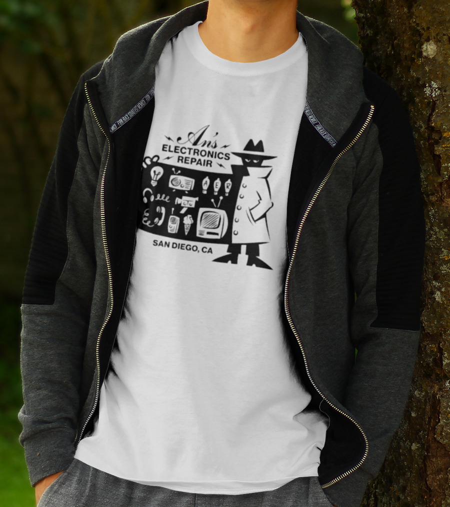 An's Electronics Repair Spy Trench Coat San Diego CA T-Shirt