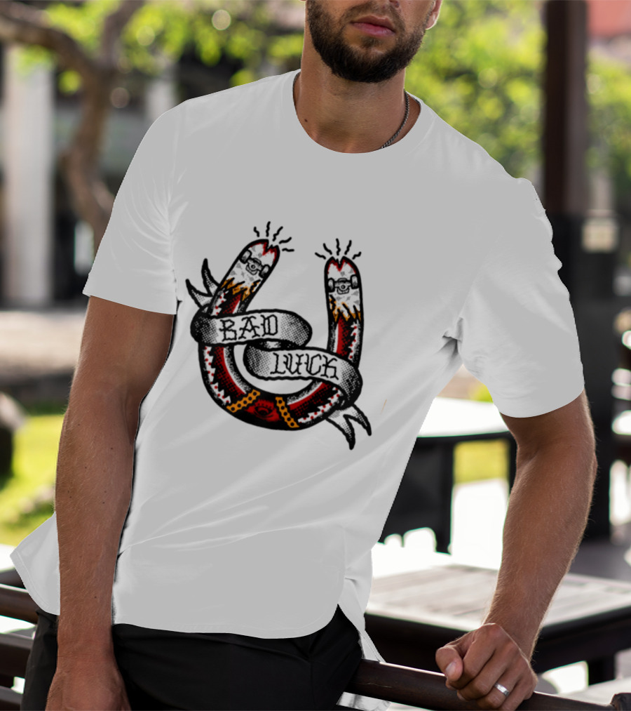 Bad Luck Horseshoe Skateboarding T-Shirt