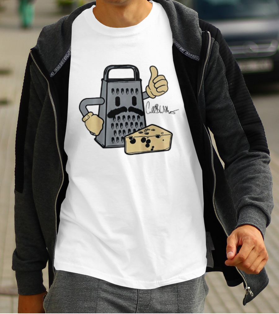 Caleb Williams Mustache Cheese Grater Thumbs Up Chicago Bears T-Shirt