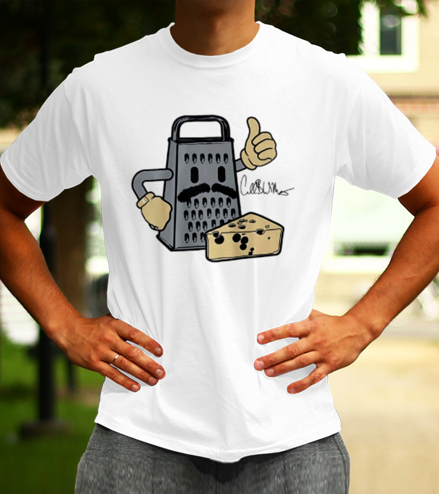 Caleb Williams Mustache Cheese Grater Thumbs Up Chicago Bears T-Shirt