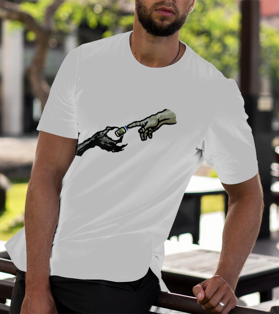 Michelangelo Creation Of Adam Vaccine Hand T-Shirt