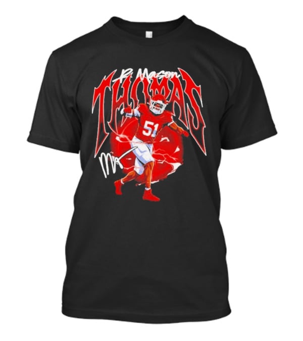 R Mason Thomas Kansas City Chiefs 51 Football Player T-Shirt