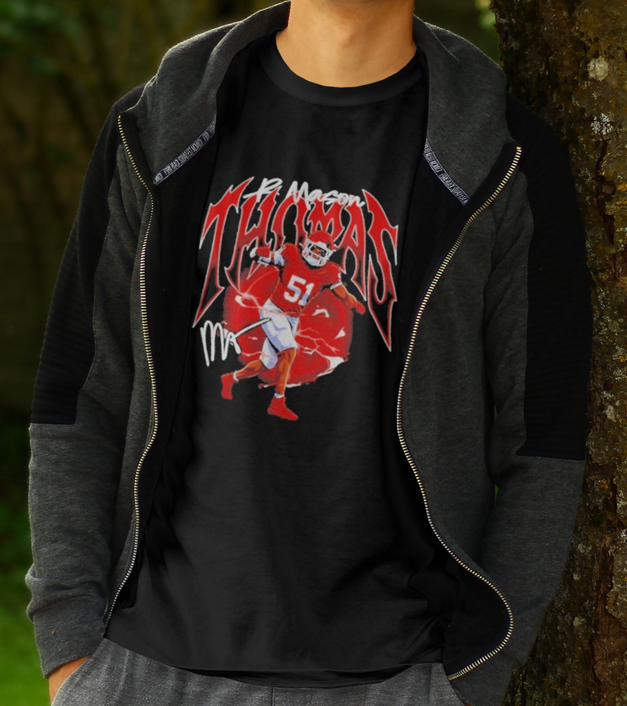 R Mason Thomas Kansas City Chiefs 51 Football Player T-Shirt
