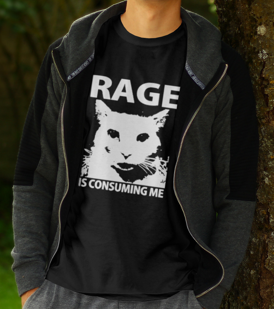 Rage Is Consuming Me Cat Meme T-Shirt