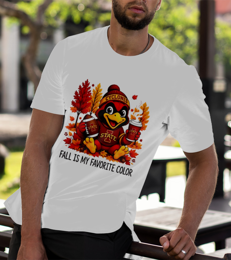 Iowa State Cyclones Fall Is My Favorite Color Football Leaves T-Shirt